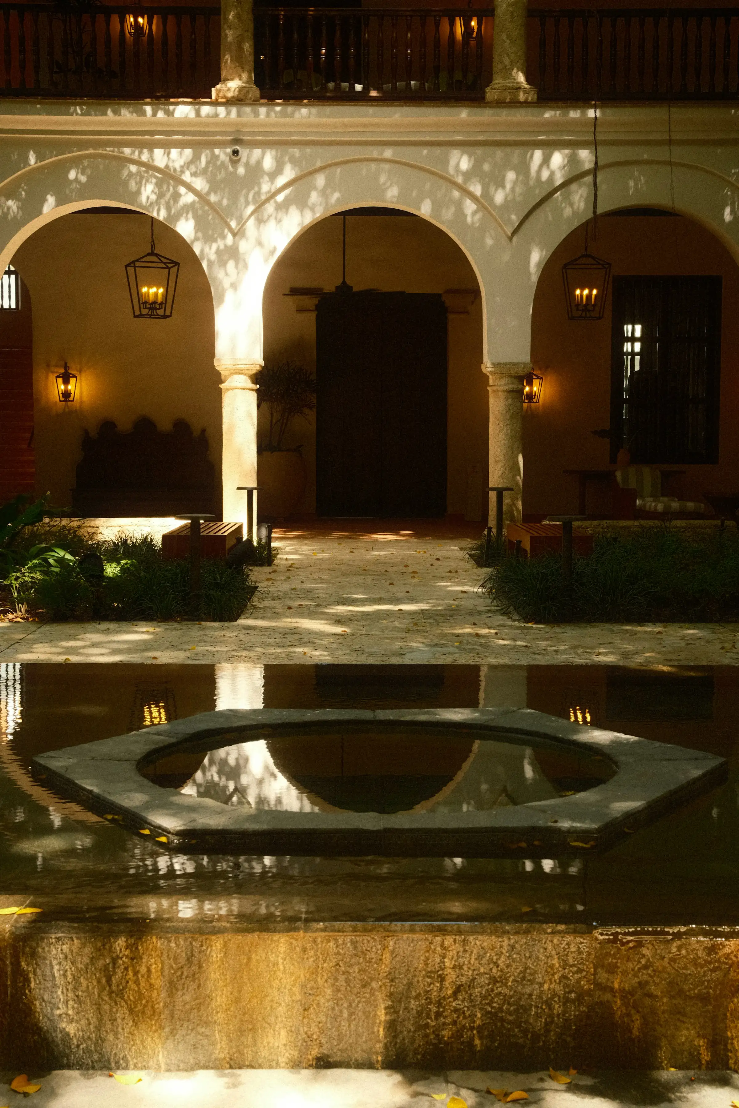 Hacienda at dusk